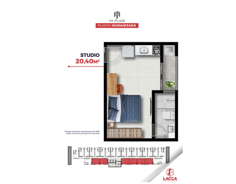 Studio 20,40m²